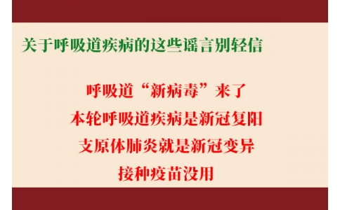 關于呼吸道疾病的這些謠言別輕信！